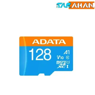 کارت حافظه میکرو اس‌دی ا‎ی‌دیتا مدل SDXC UHS-I V10 R100W25 با ظرفیت 128 گیگابایت به همراه آداپتور